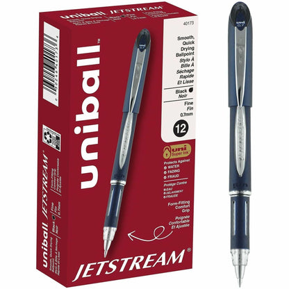 uniball™ Jetstream Ballpoint Pen, Fine Point (0.7mm), Black - uniball™ Jetstream Ballpoint Pen, Fine Point (0.7mm), Blac