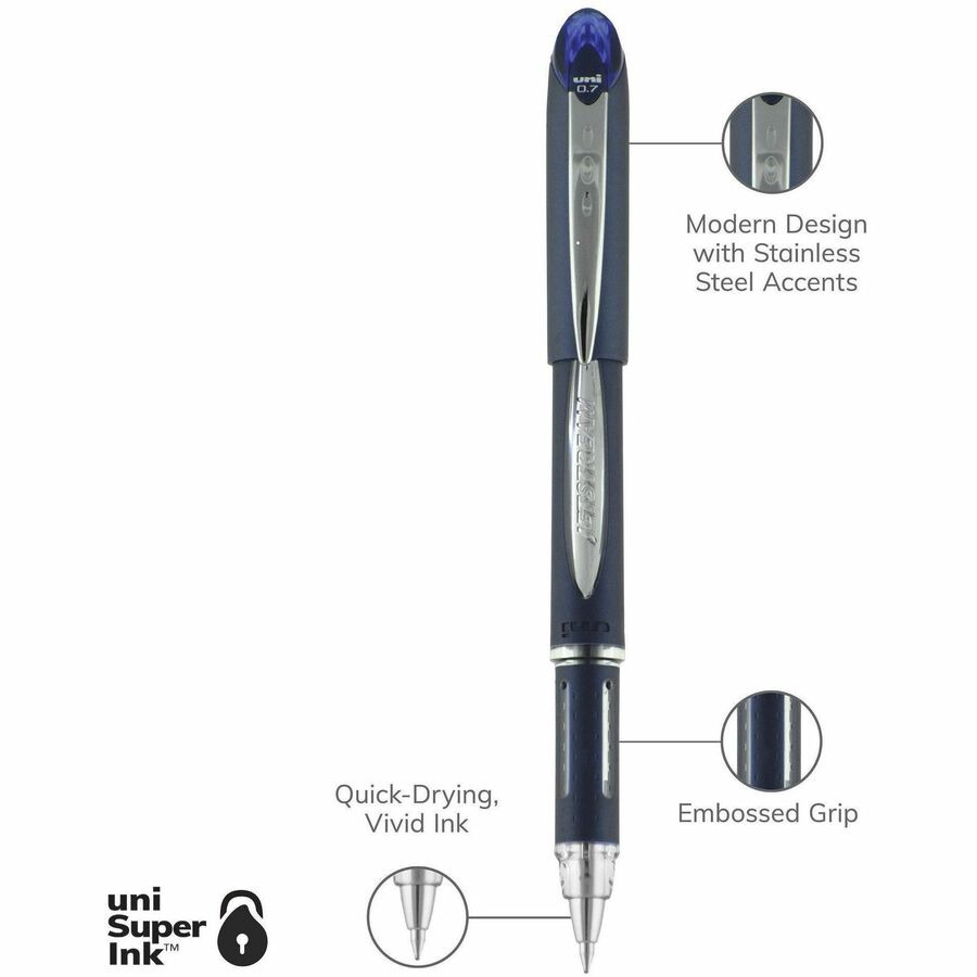 uniball™ Jetstream Ballpoint Pen, Fine Point (0.7mm), Blue - uniball™ Jetstream Ballpoint Pen, Fine Point (0.7mm), Blue