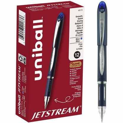 uniball™ Jetstream Ballpoint Pen, Fine Point (0.7mm), Blue - uniball™ Jetstream Ballpoint Pen, Fine Point (0.7mm), Blue