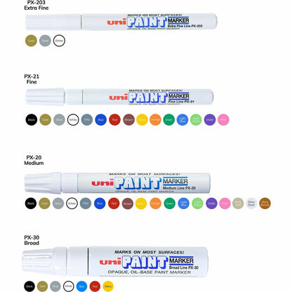 uniball™ uni-Paint PX-20 Oil-Based Paint Marker - White Ink - Oil Based - White Barrel - 1 Each