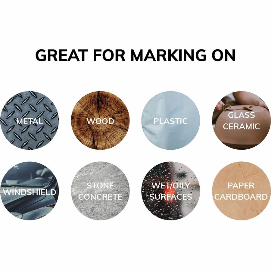 uniball™ uni-Paint PX-20 Oil-Based Paint Marker - White Ink - Oil Based - White Barrel - 1 Each