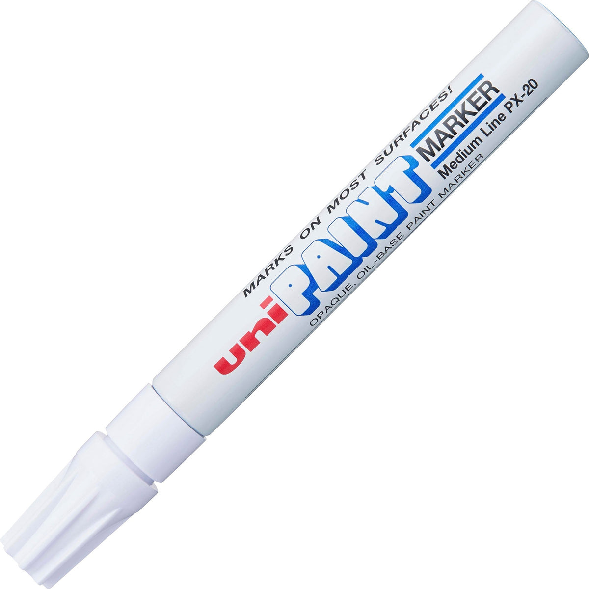 uniball™ uni-Paint PX-20 Oil-Based Paint Marker - White Ink - Oil Based - White Barrel - 1 Each