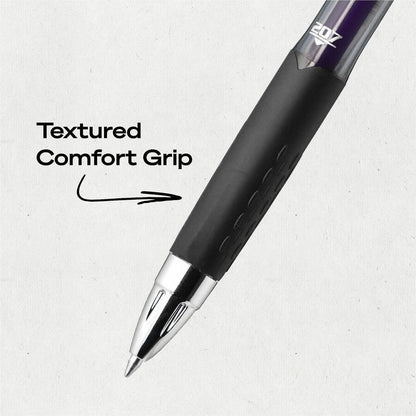 uniball™ 207 Gel Pen - 0.7 mm Medium Pen Point - Refillable - Retractable - Violet Ink - Gel-based - Translucent Barrel 