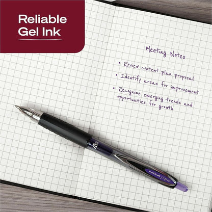 uniball™ 207 Gel Pen - 0.7 mm Medium Pen Point - Refillable - Retractable - Violet Ink - Gel-based - Translucent Barrel 