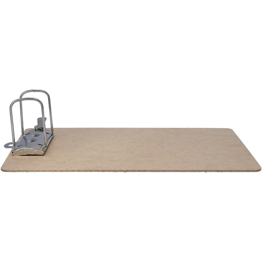 Saunders Lock-O-Matic Dual Arch Ring Archboard - 2.50" Clip Capacity - 9" x 15" Sheet Size - Arch - Hardboard - Brown - 