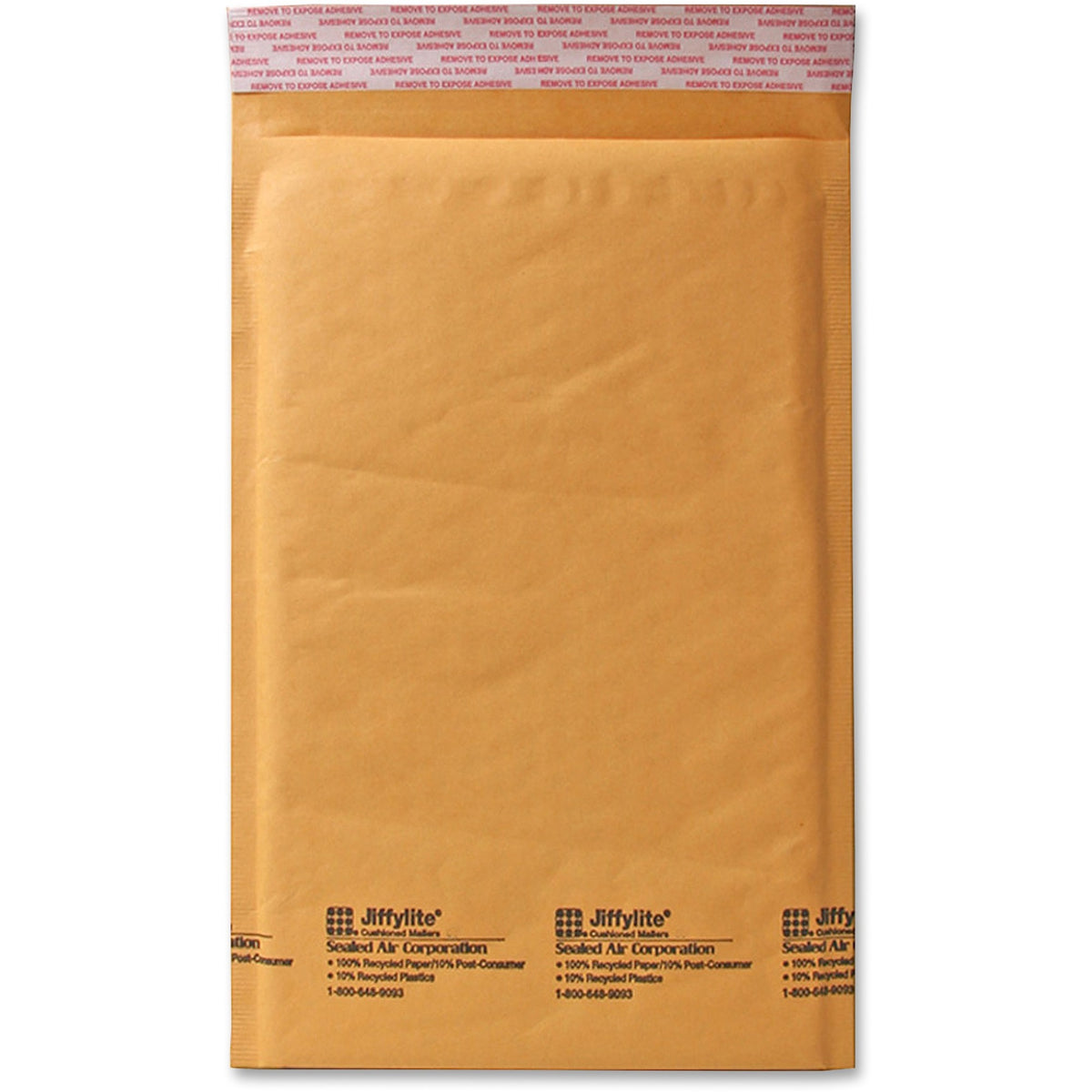 Sealed Air JiffyLite Cellular Cushioned Mailers - Bubble - #0 - 6" Width x 10" Length - Peel & Seal - Kraft - Kraft - 25