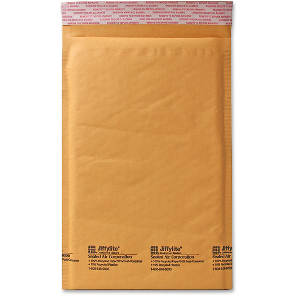 Sealed Air JiffyLite Cellular Cushioned Mailers - Bubble - #1 - 7 1/4" Width x 12" Length - Peel & Seal - Kraft - Kraft 