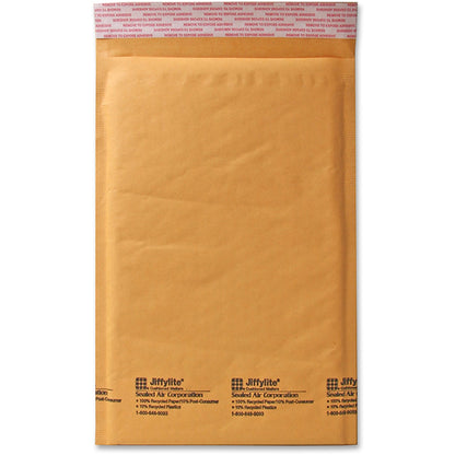 Sealed Air JiffyLite Cellular Cushioned Mailers - Bubble - #1 - 7 1/4" Width x 12" Length - Peel & Seal - Kraft - Kraft 