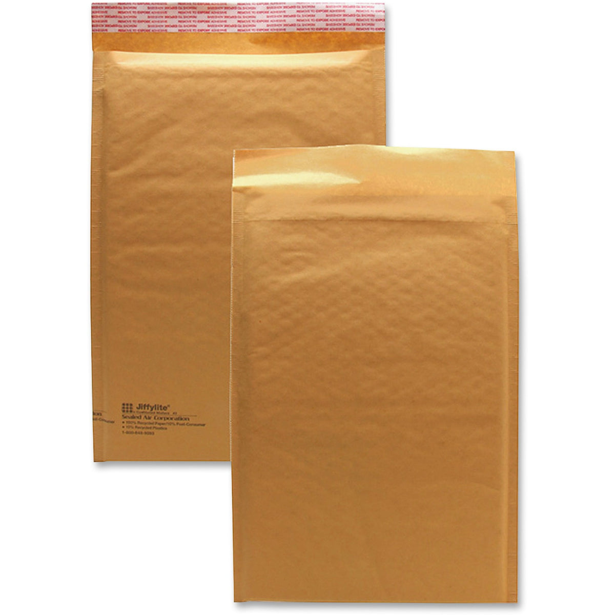 Sealed Air JiffyLite Cellular Cushioned Mailers - Bubble - #3 - 8 1/2" Width x 14 1/2" Length - Peel & Seal - Kraft - Kr
