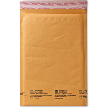Sealed Air JiffyLite Cellular Cushioned Mailers - Bubble - #4 - 9 1/2" Width x 14 1/2" Length - Peel & Seal - Kraft - Kr