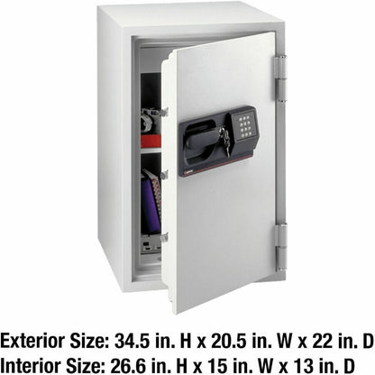 Sentry Safe 3 Cubic Foot Fire Safe - 3 ft³ - Electronic, Tubular Key Lock - 3 Dead Bolt(s) - 5 Live-locking Bolt(s) - Fi