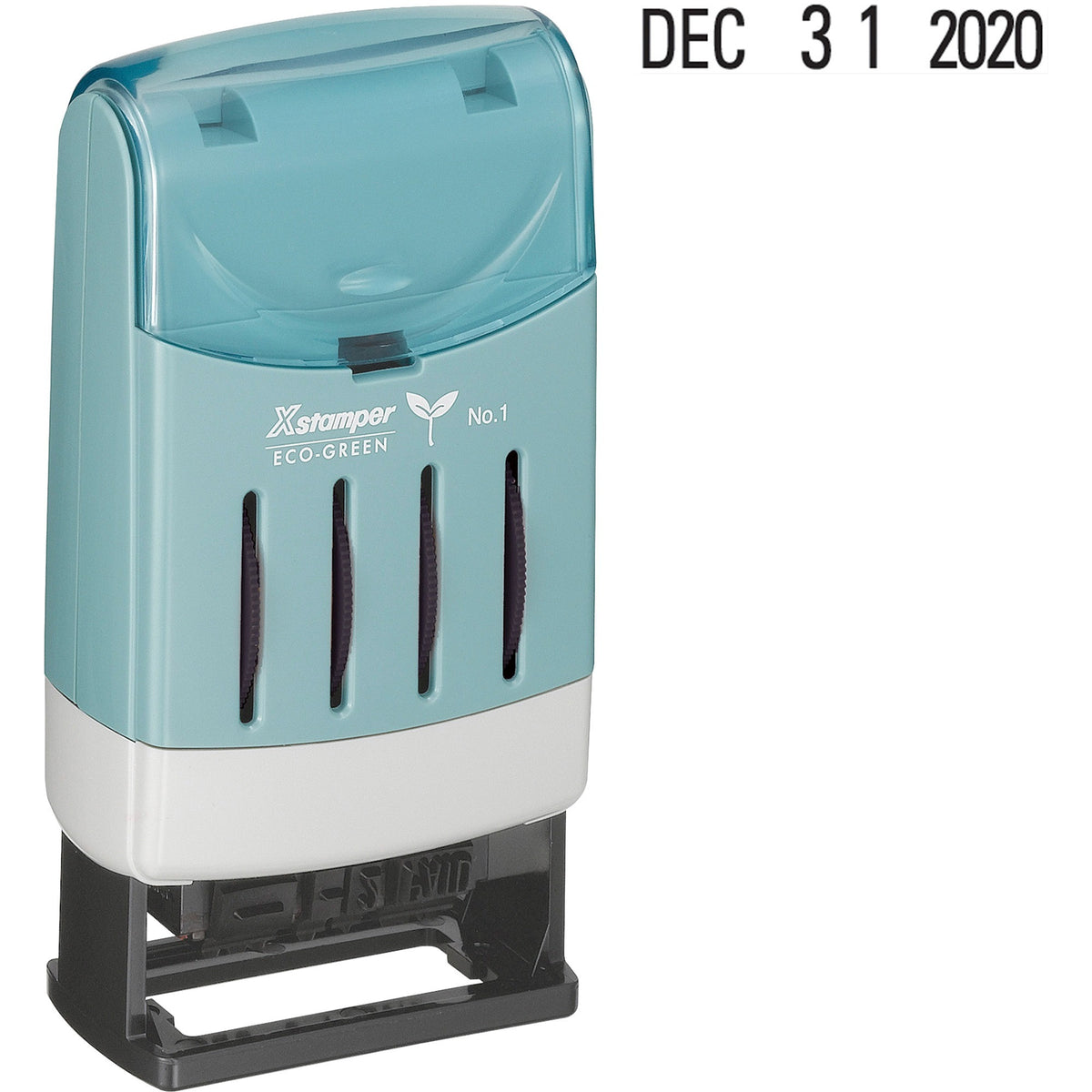 Xstamper VersaDater Large Type Date Stamp - Message/Date Stamp - FAXED, PAID, REC'D - 1" Impression Width x 0.16" Impres