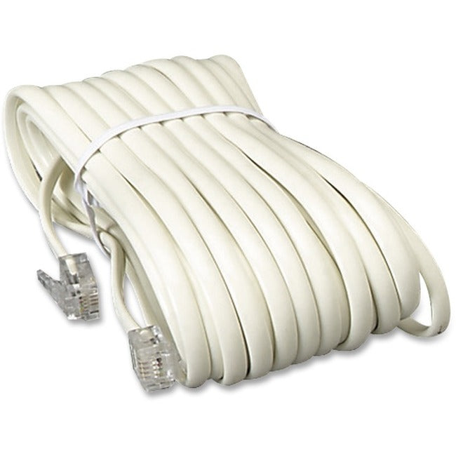 Softalk 04020 Phone Line Cord 25 ft., Ivory - 25 ft Phone Cable for Phone - First End: 1 x RJ-11 Phone - Male - Second E