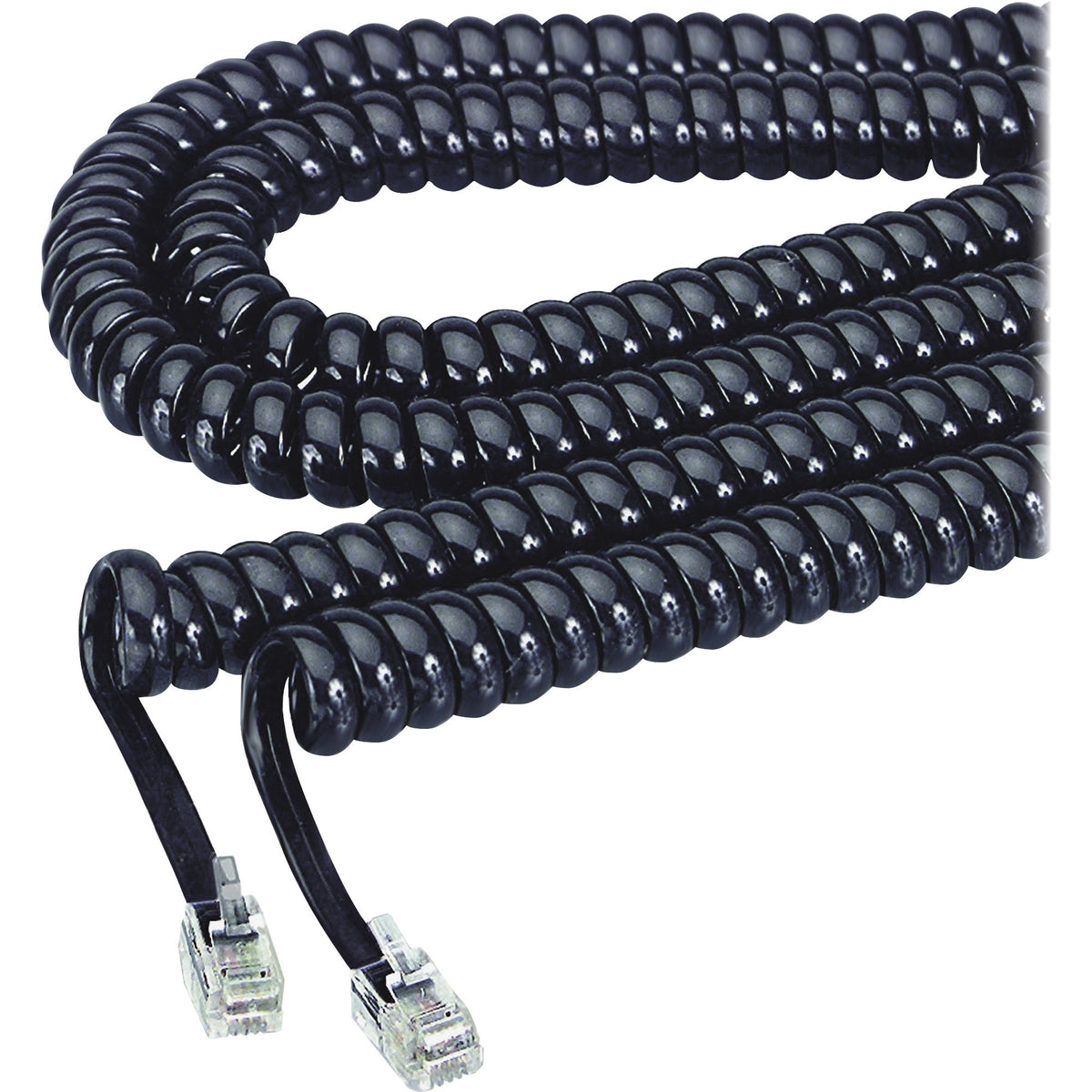 Softalk Modular Plug Handset Coil Cord - 12 ft Phone Cable for Phone - First End: 1 x RJ-09 Phone - Male - Second End: 1