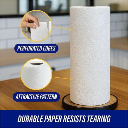 Genuine Joe Kitchen Roll Flexible Size Towels - 2 Ply - 1 5/8" Core - White - 30 / Carton