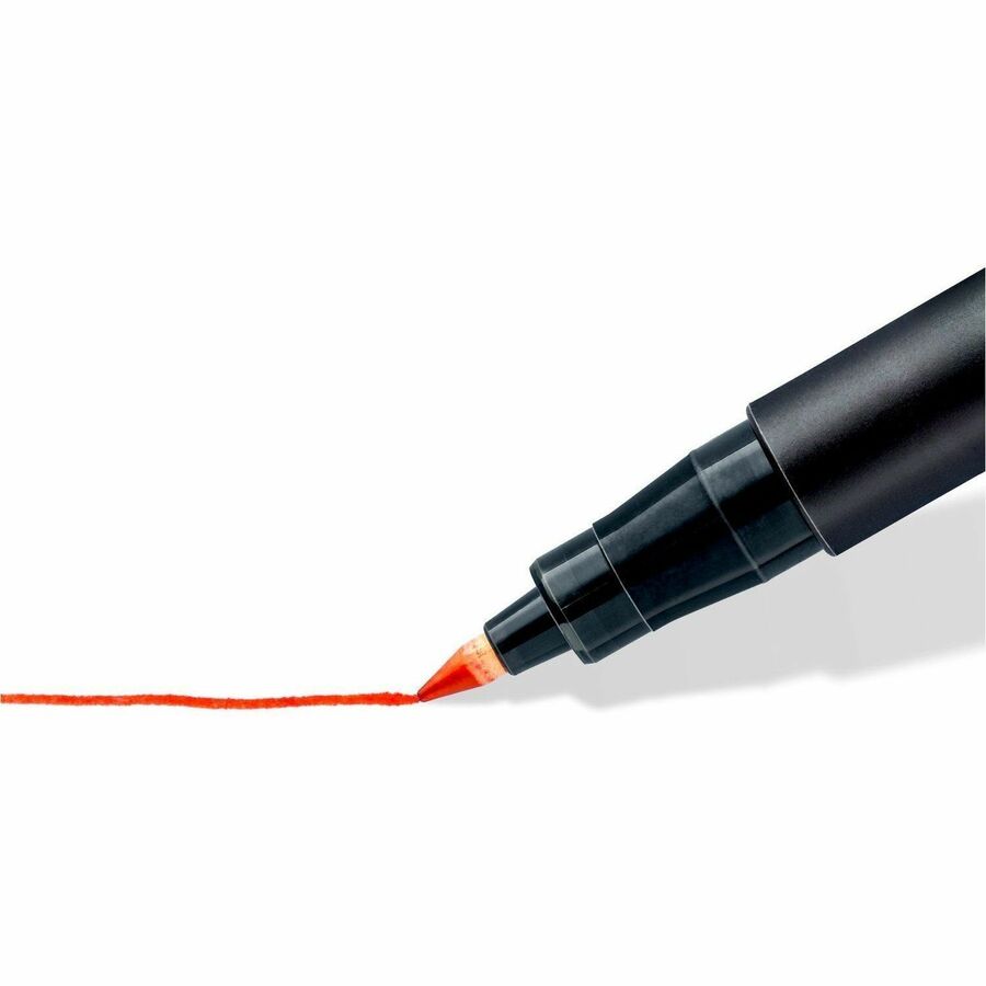Lumocolor Permanent Pen 318 - Red, Blue, Green, Black Ink - Black Polypropylene Barrel - Writing - 4 / Set