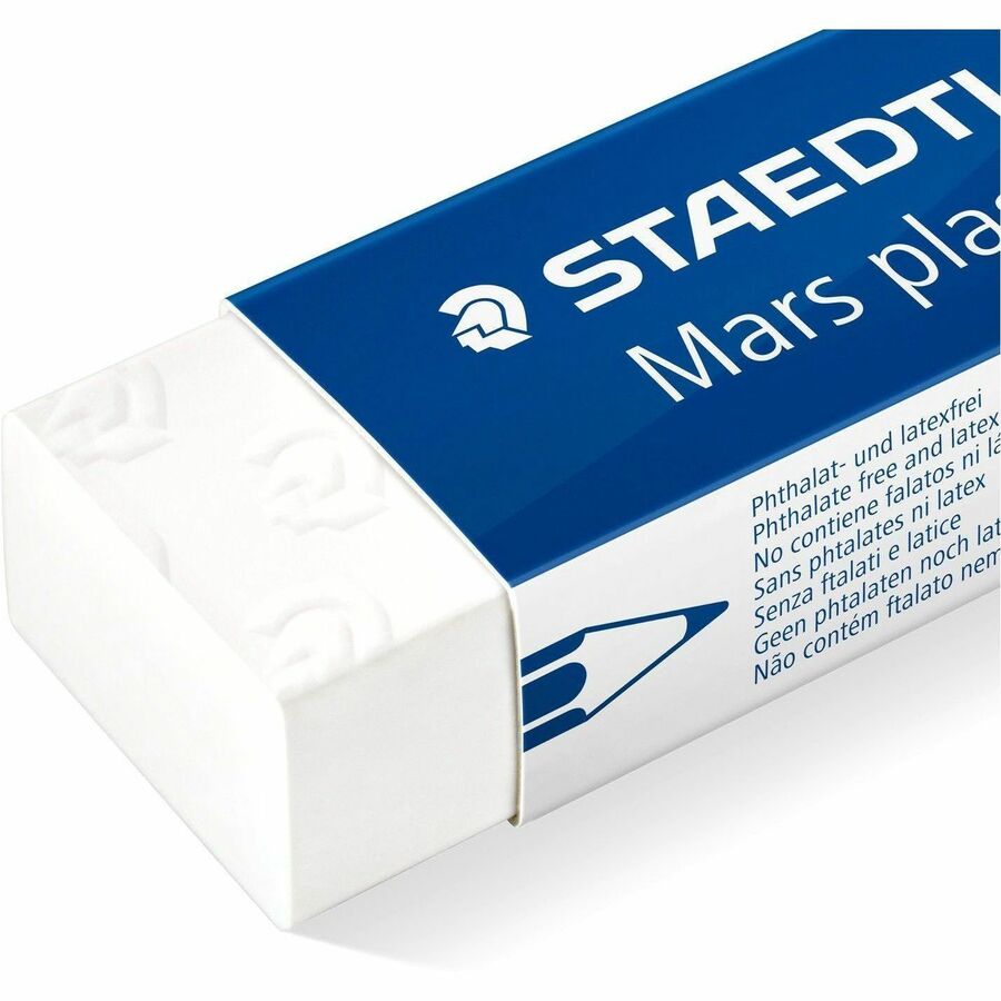 Staedtler Mars Mars Plastic White Eraser - White - Plastic - 0.9" Width x 0.5" Height x 0.9" Depth x 2.5" Length - 20 / 