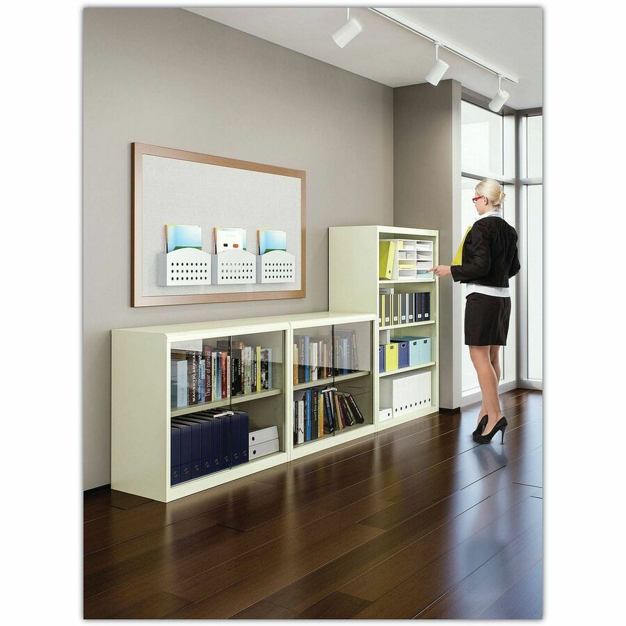 Tennsco Welded Bookcase - 34.5" Width x 13.5" Depth x 40" Height - 3 x Shelf(ves) - 360 lb Load Capacity - Black - Steel