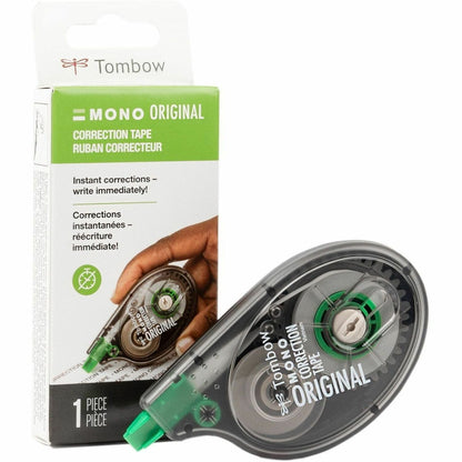 Tombow Original Mono Correction Tape - 0.16" Tape Width x 32.81 ft Tape Length - 1 Line(s) - White Tape - Ergonomic Disp