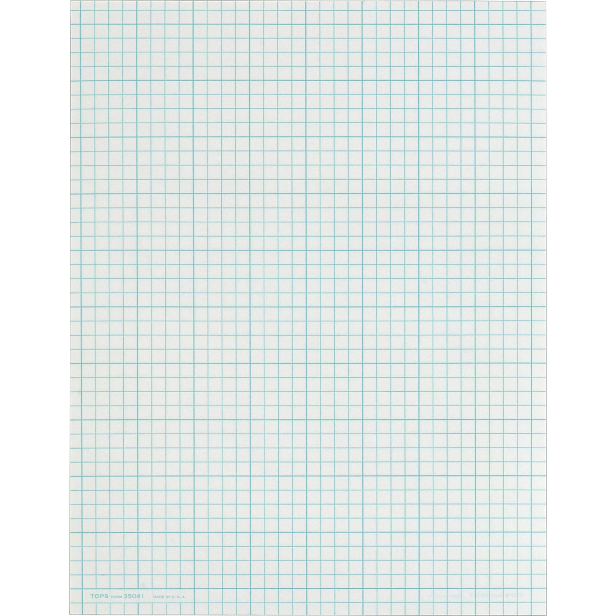 TOPS Cross Section Pad - Letter - 50 Sheets - Glue - Both Side Ruling Surface - 20 lb Basis Weight - Letter - 8 1/2" x 1