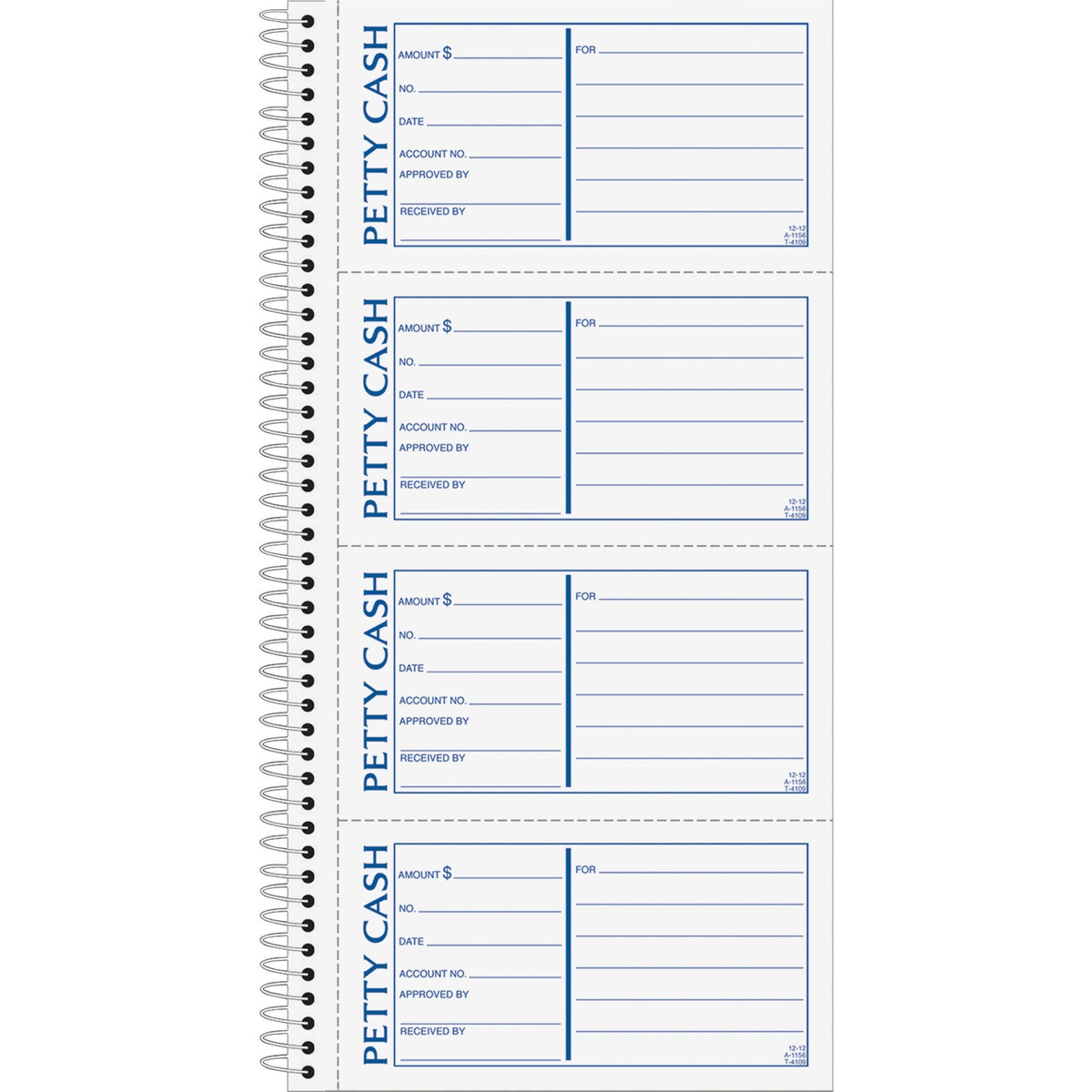 TOPS Duplicate Petty Cash Book - Wire Bound - 2 Part - Carbonless Copy - 2.75" x 5" Form Size - 5.50" x 11" Sheet Size -