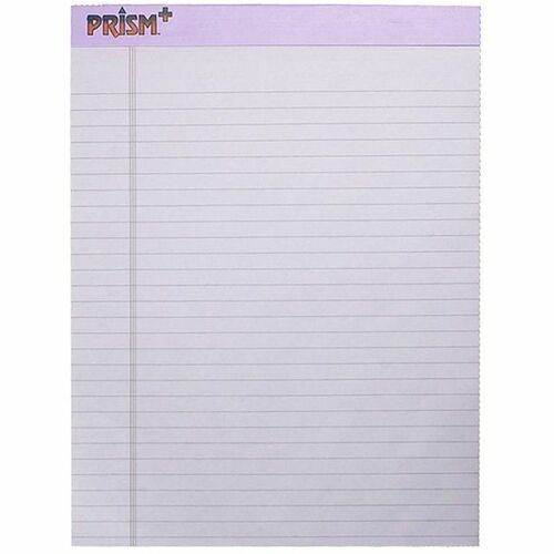 TOPS Prism Plus Colored Paper Pads - 50 Sheets - 0.34" Ruled - 8 1/2" x 11 3/4" Sheet Size - Orchid Paper - Chipboard Co