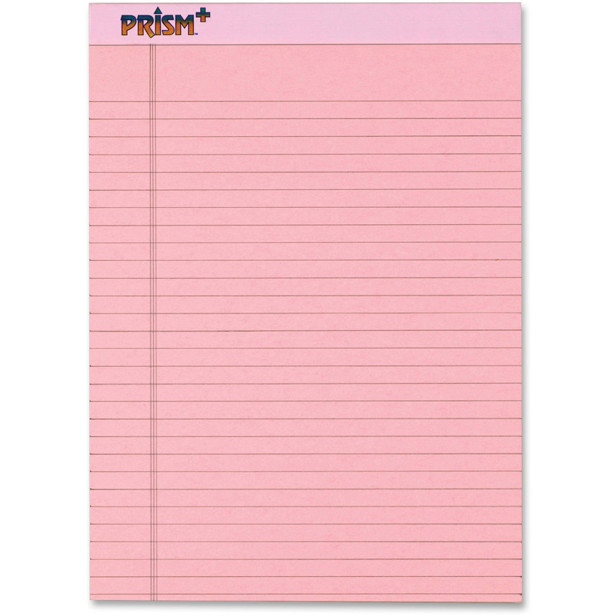 TOPS Prism Plus Colored Paper Pads - 50 Sheets - 0.34" Ruled - 16 lb Basis Weight - 8 1/2" x 11 3/4" Sheet Size - Pink P