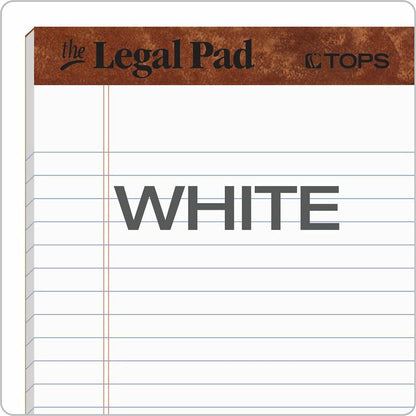 TOPS The Legal Pad Writing Pad - 50 Sheets - Double Stitched - 0.28" Ruled - 16 lb Basis Weight - Jr.Legal - 5" x 8" She