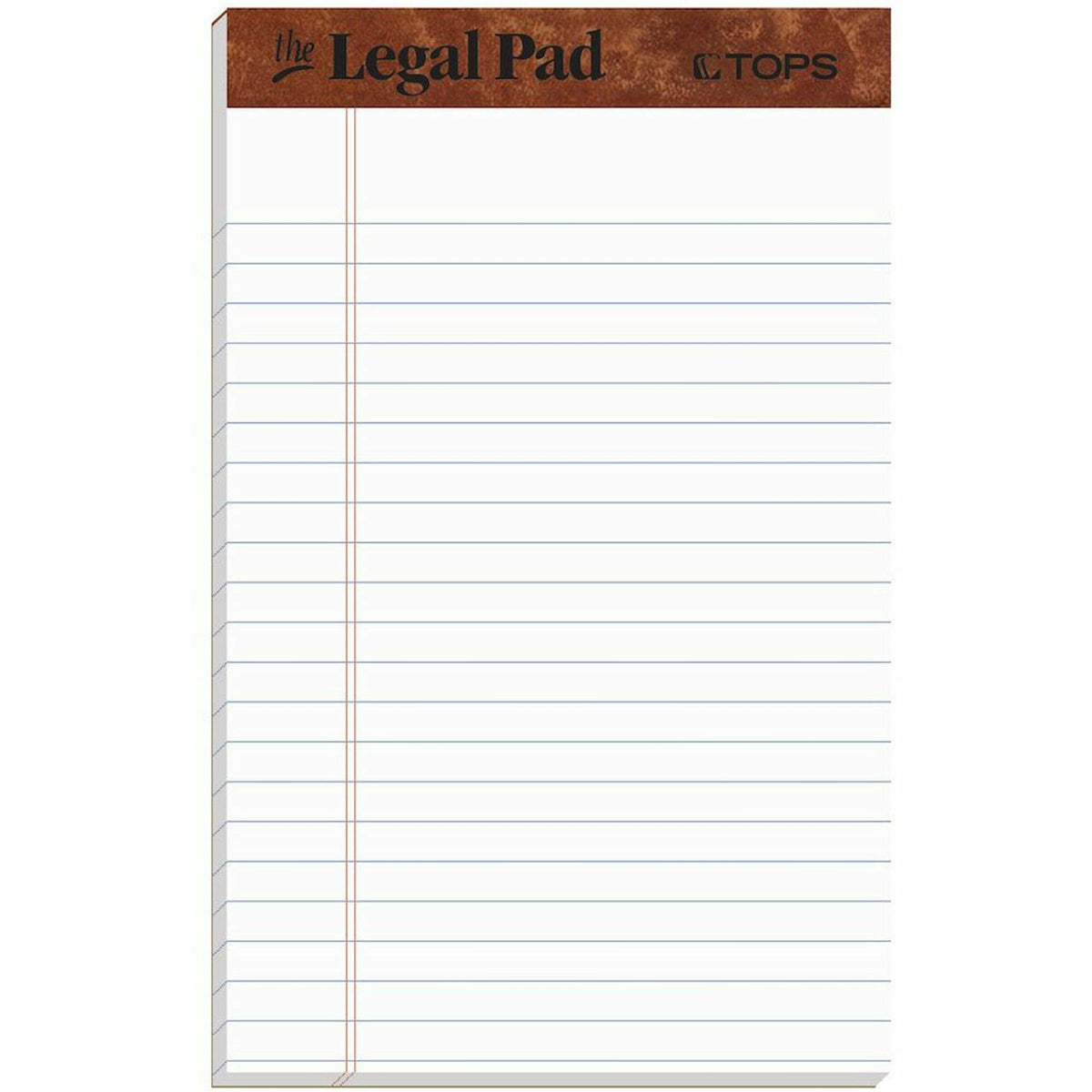 TOPS The Legal Pad Writing Pad - 50 Sheets - Double Stitched - 0.28" Ruled - 16 lb Basis Weight - Jr.Legal - 5" x 8" She