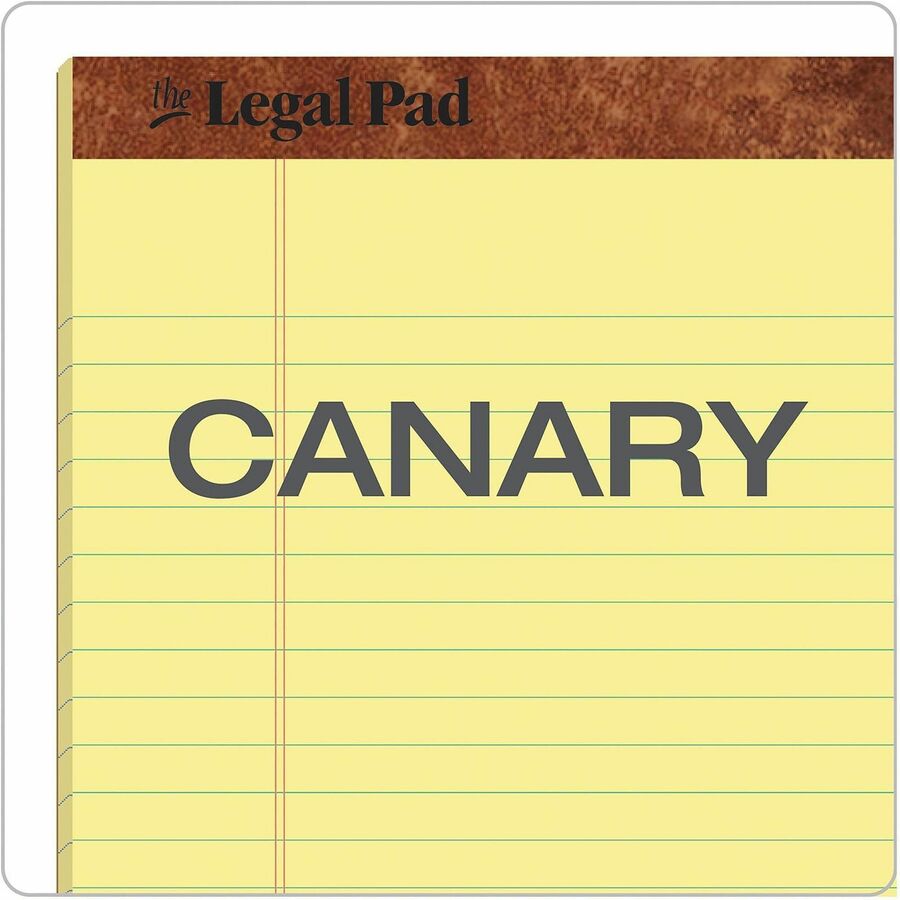 TOPS The Legal Rule Writing Pads - Legal - 50 Sheets - Double Stitched - 0.34" Ruled - 16 lb Basis Weight - Legal - 12 /