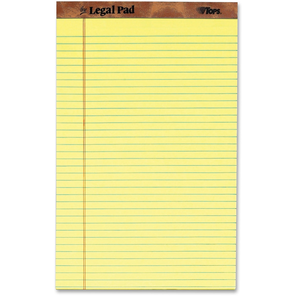 TOPS The Legal Rule Writing Pads - Legal - 50 Sheets - Double Stitched - 0.34" Ruled - 16 lb Basis Weight - Legal - 12 /
