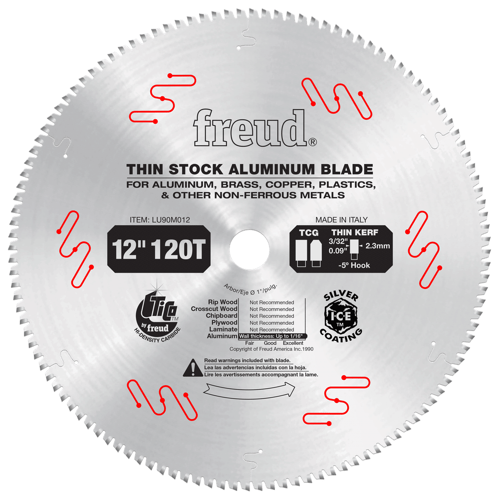 Freud 12 in. D X 1 in. Non-Ferr Metal TiCo Hi-Density Carbide Circular Saw Blade 120 teeth 1 pk