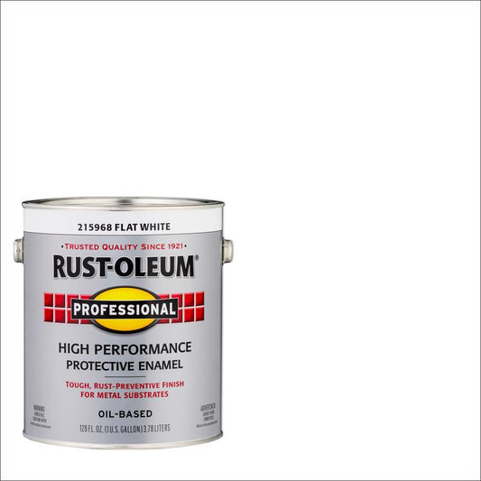 Rust-Oleum Professional Indoor and Outdoor Flat White Protective Paint 1 gal