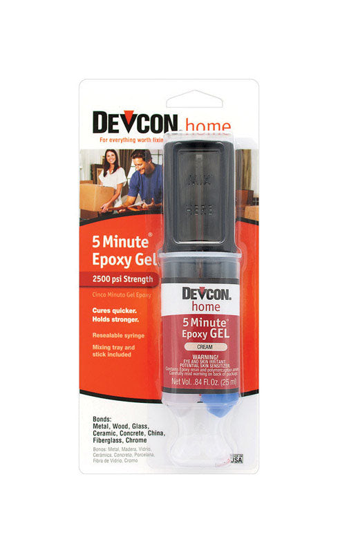 Devcon 5 Minute High Strength Cream Epoxy Gel 0.84 oz