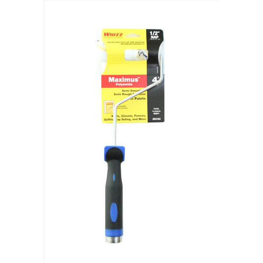 Whizz Maximus Polyamide 4 in. W Mini Paint Roller Cover and Frame