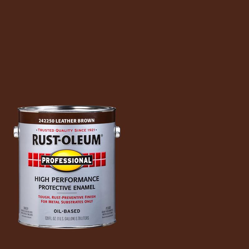Rust-Oleum Professional Indoor and Outdoor Gloss Leather Brown Oil-Based Protective Enamel 1 gal