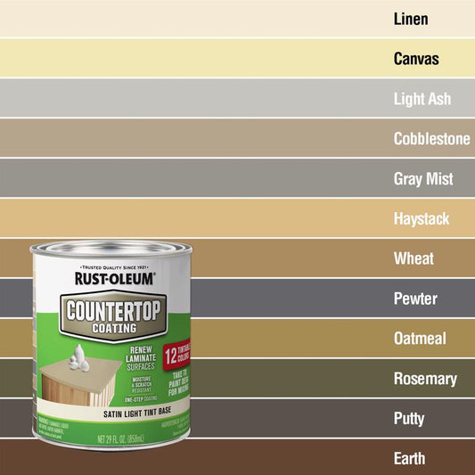 Rust-Oleum Specialty Satin Light Tint Base Acrylic Countertop Paint 29 oz