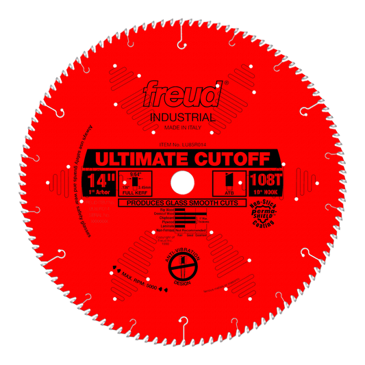 Freud 14 in. D X 1 in. Crosscutting TiCo Hi-Density Carbide Circular Saw Blade 108 teeth 1 pk