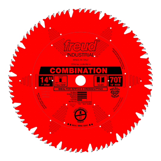 Freud 14 in. D X 1 in. Combination TiCo Hi-Density Carbide Combination Saw Blade 70 teeth 1 pk