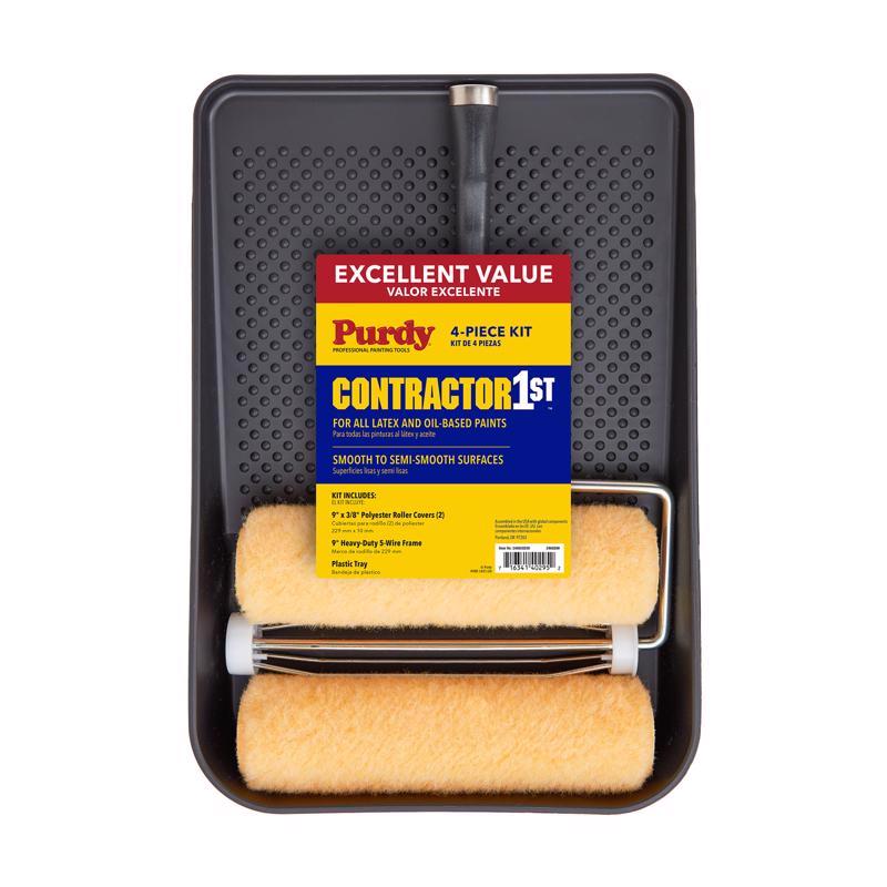 Purdy Contractor 1st 9 in. W Regular Paint Roller Kit Threaded End