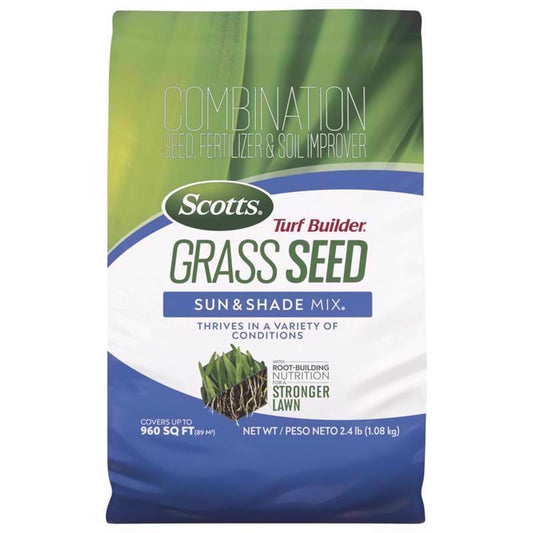 Scotts Turf Builder Mixed Sun or Shade Fertilizer/Seed/Soil Improver 2.4 lb