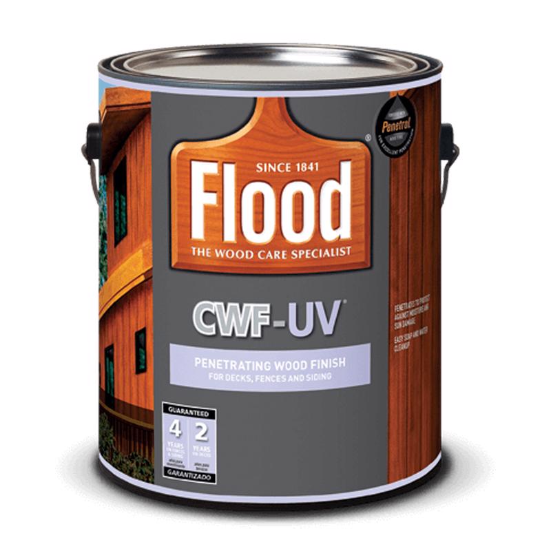 Flood CWF-UV Matte Redwood Fully-Transparent Water-Based Wood Finish 1 gal
