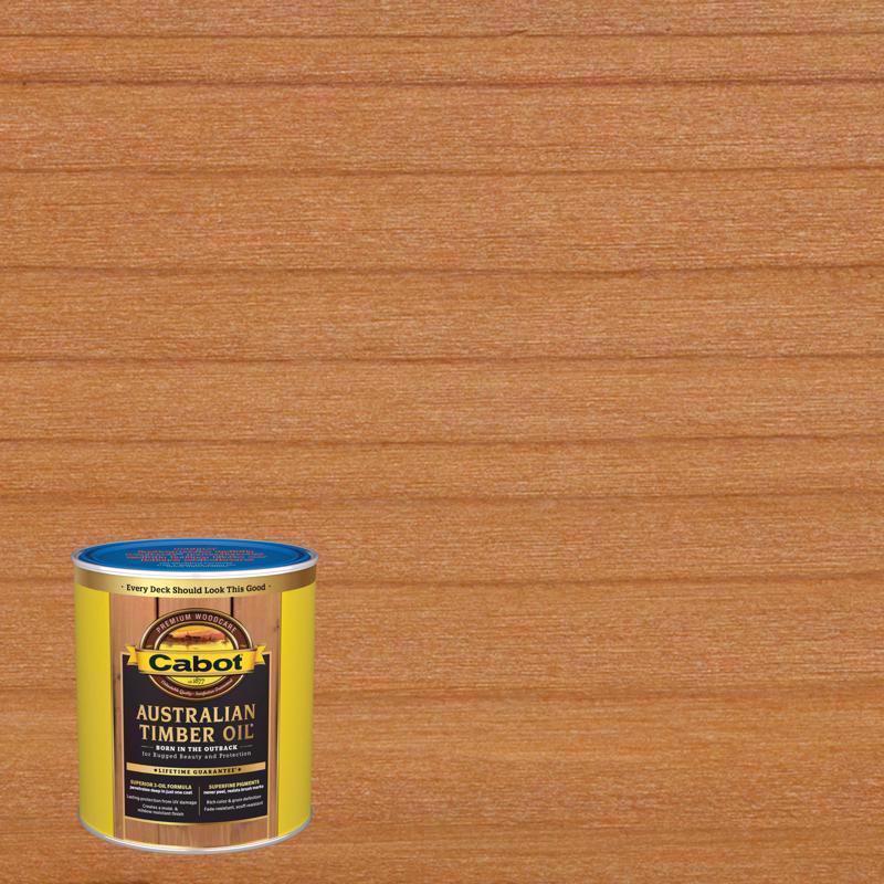 Cabot Australian Timber Oil Low VOC Transparent Honey Teak Oil-Based Alkyd Australian Timber Oil 1 q