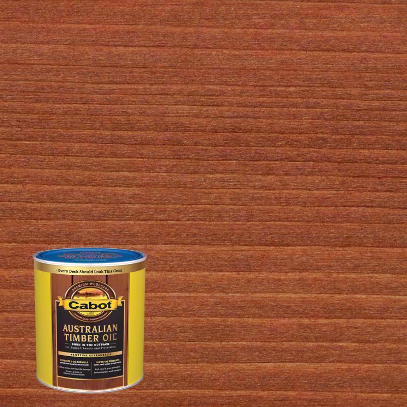 Cabot Australian Timber Oil Low VOC Transparent Jarrah Brown Oil-Based Alkyd Australian Timber Oil 1