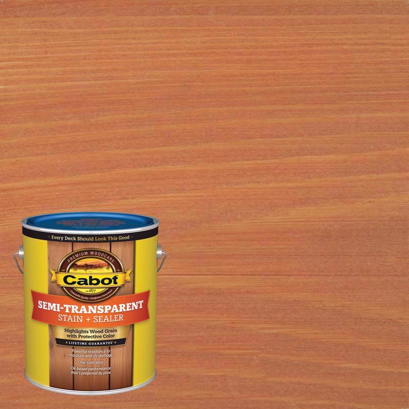 Cabot Semi-Transparent Low VOC Semi-Transparent Redwood Oil-Based Alkyd Stain and Sealer 1 gal