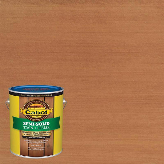 Cabot Semi-Solid Low VOC Semi-Solid New Redwood Oil-Based Alkyd Deck and Siding Stain 1 gal