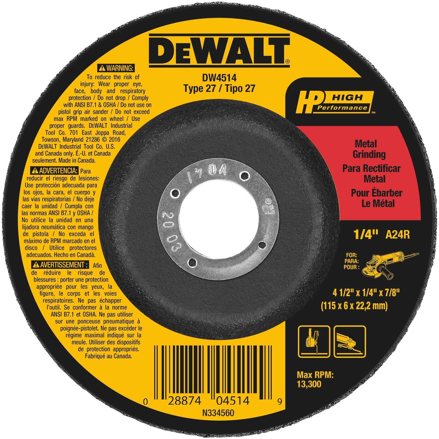 MTL GRIND WHL T27 4.5"
