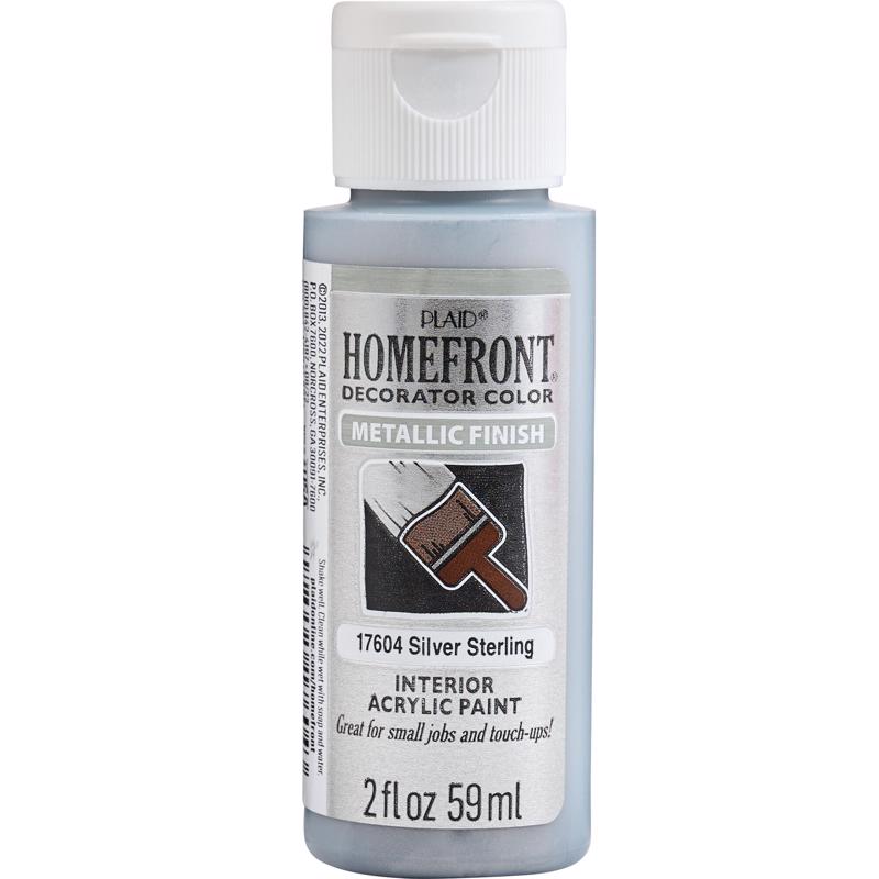 Homefront Metallic Silver Sterling Hobby Paint 2 oz