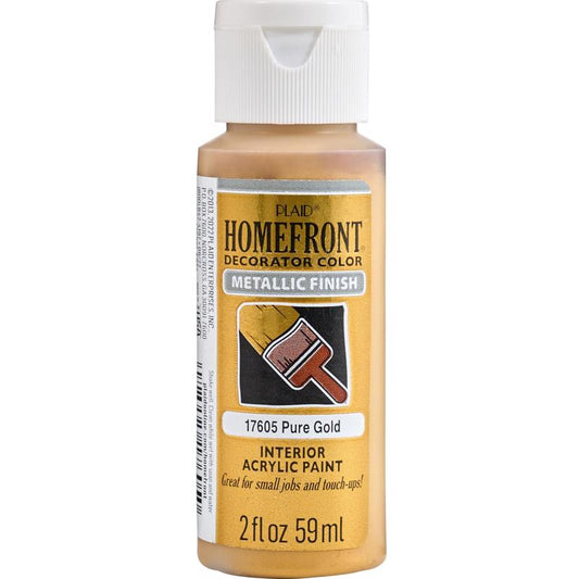 Homefront Metallic Pure Gold Hobby Paint 2 oz