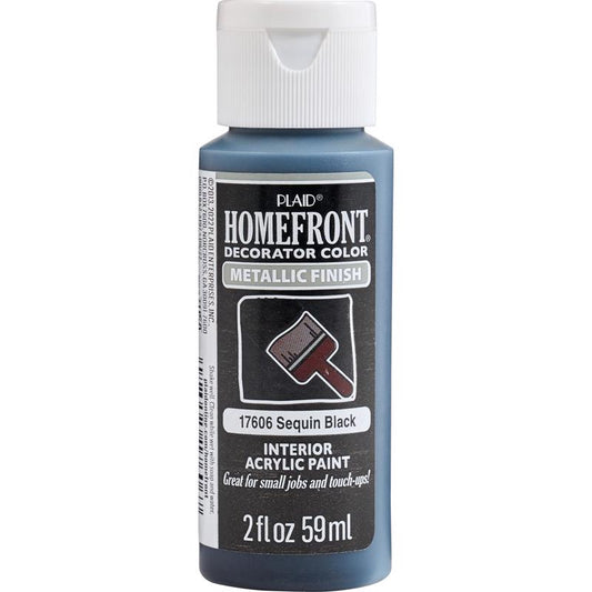 Homefront Metallic Sequin Black Hobby Paint 2 oz